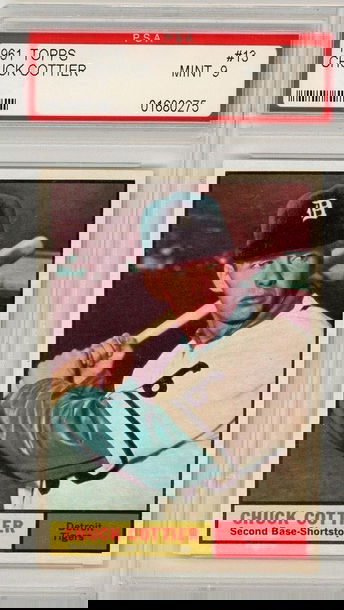 1961 Topps Chuck Cottier #13 PSA 9 P1310