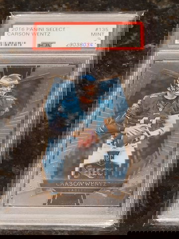 🔥🏈 2016 Carson Wentz Panini Select PSA 9 🔥🏈 