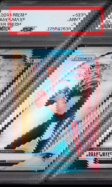 2024 Panini Prizm Silver Prizm Drake Maye #329 PSA 9