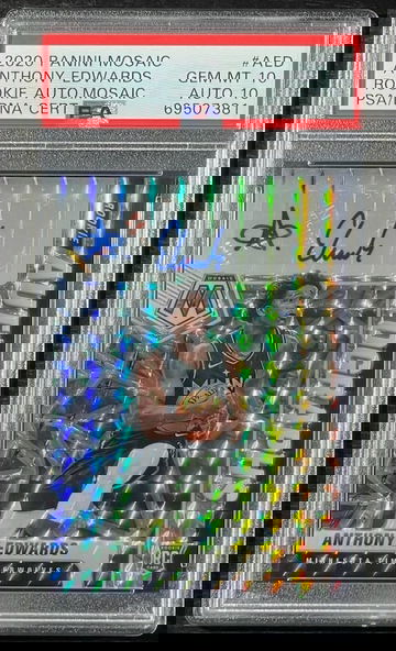 Anthony Edwards 2020 Panini Mosaic Rookie Autographed Mosaic #AED PSA 10/ PSA DNA 10 🔥🔥🔥