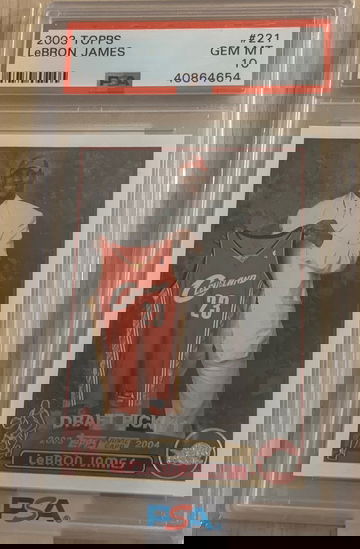 2003 Topps LeBron James Rookie PSA 10