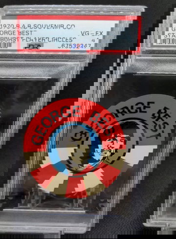 1970 B.A.B. Souvenir Co. Starburst Player Circles George Best PSA 4