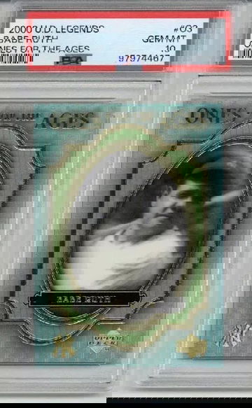 2000 UPPER DECK LEGENDS ONES FOR THE AGES BABE RUTH YANKEES PSA 10 LOW POP