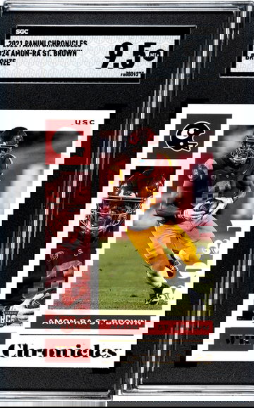 2021 PANINI CHRONICLES #24 AMON-RA ST BROWN ROOKIE RC USC DETROIT MINT+ BRONZE