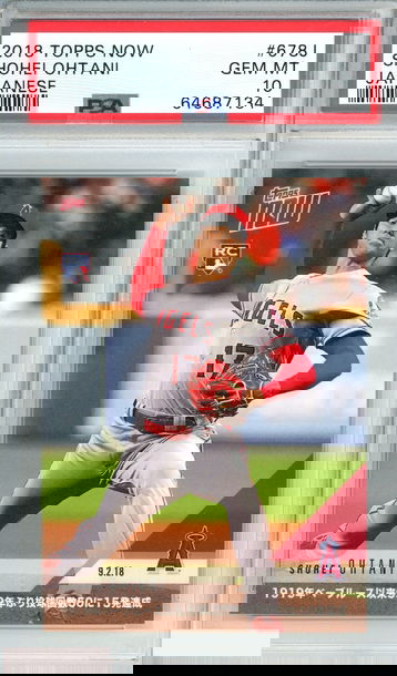 2018 TOPPS NOW SHOHEI OHTANI #678J JAPANESE ROOKIE PSA 10 GEM MT