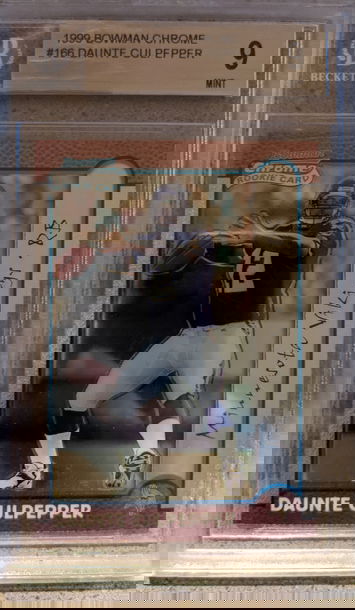 1999 Bowman Chrome Daunte Culpepper BGS 9