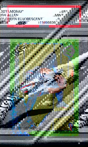 2021 Mosaic Josh Allen Green Fluorescent Bang #19/20