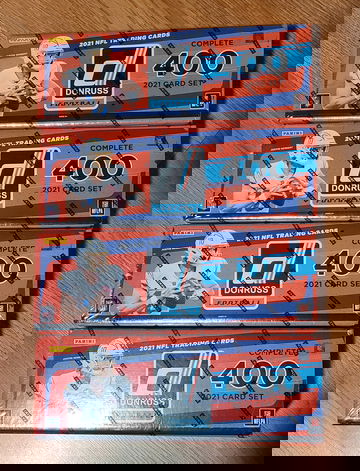 2021 Donruss NFL Complete 400 card set. 4 box lot. 