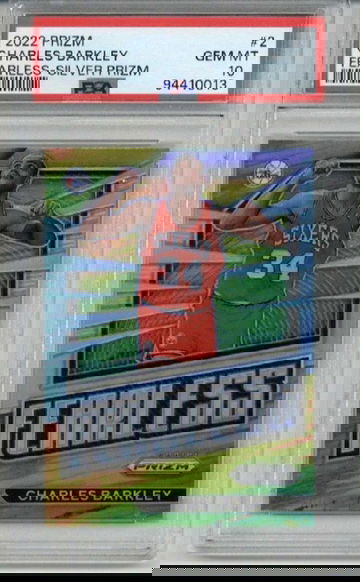 2022 PANINI PRIZM FEARLESS SILVER PRIZM #2 CHARLES BARKLEY 76ERS PSA 10