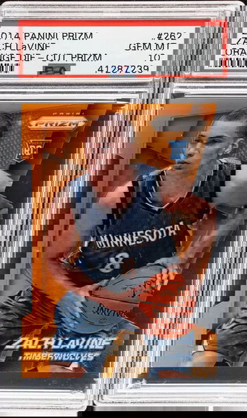 2014 Panini Prizm Orange Die-Cut Zach Lavine PSA 10