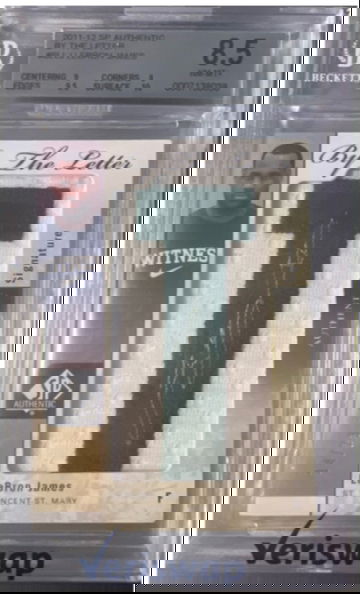 2011 Lebron James By The Letter Upper Deck Auto /23 BGS8.5