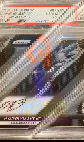 2018 Panini Prizm Rookie Signatures Marvin Bagley PSA 10