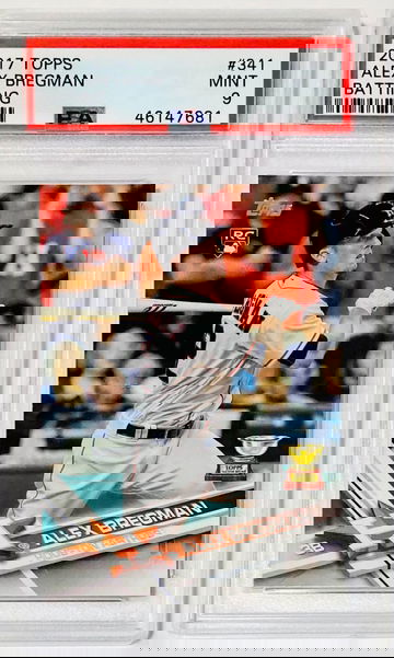 Alex Bregman 2017 Topps Rookie Card RC Rookie Cup #341 PSA 9 MINT Houston Astros 