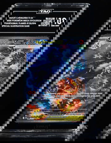 2025 Pokemon Phantasmal Flames 125/094 Mega Charizard X EX SIR TAG 10