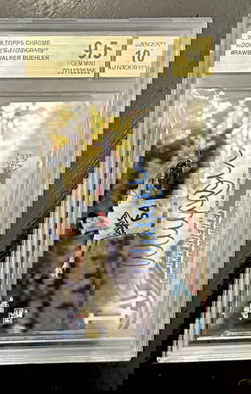 2018 Topps Chrome Walker Buehler Auto rookie BGS 9.5 w/ 10 auto