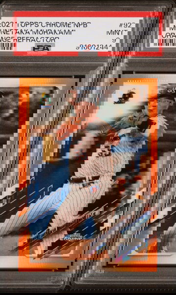 2021 Topps Chrome NPB Munetaka Murakami Orange Refractor #/25 PSA 9 RC Rookie