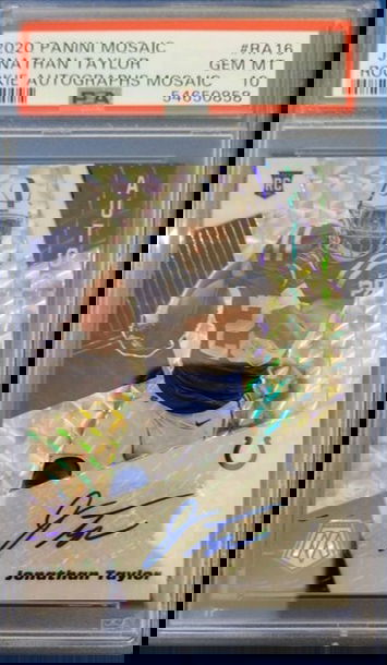 2020 Panini Mosaic Rookie Autographs Mosaic Jonathan Taylor #RA16 PSA 10