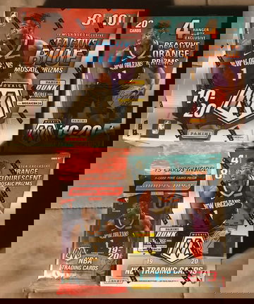 2019-20 Panini Mosaic Lot (1) Each Mega Box Hanger Blaster Cello Pack Basketball