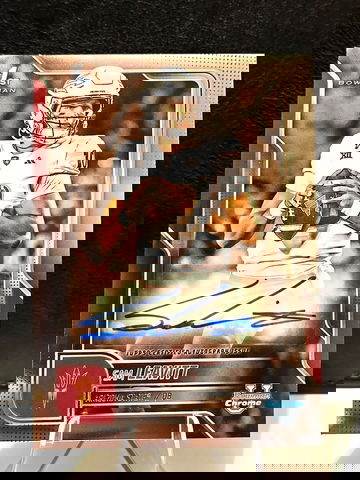 2025 1st Bowman Chrome U  BCA-SL  Sam Leavitt  Chrome Auto  Arizona State Sun Devils