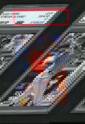 2020 Topps Orange Jersey Yordan Alvarez #276 PSA 10