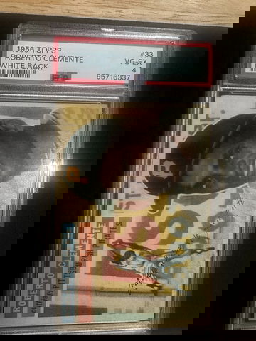 1956 TOPPS ROBERTO CLEMENTE WHITE BACK #33 PSA 4