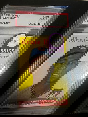 1958 TOPPS #310 ERNIE BANKS PSA 7 CENTERED