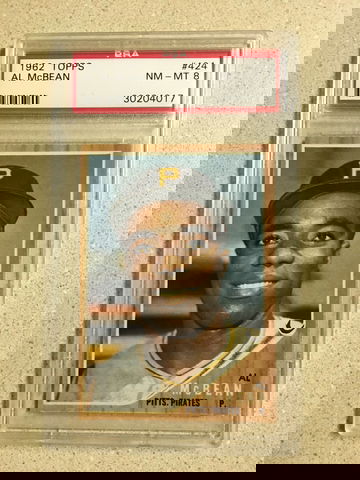 1962 Topps #424 Al McBean PSA 8 NM-MT PIRATES