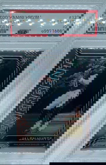 2020 Panini Prizm Jalen Hurts RC Emergent PSA 10