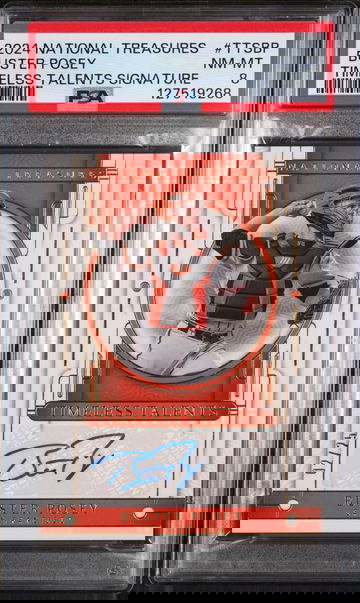 2024 Panini National Treasures Timeless Talents Signatures Buster Posey #TTSBP /25 PSA 8