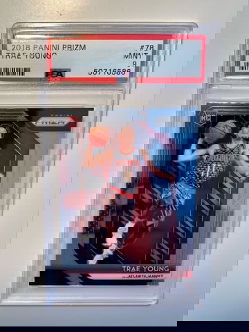 2018 Panini Prizm Trae Young Base ROOKIE RC #78 PSA 9