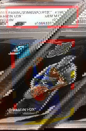 2017 Optic De'Aaron Fox Red Yellow Rookie PSA 10 Gem Mint