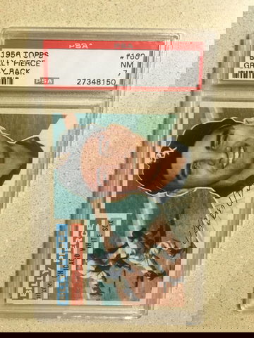 1956 Topps #160 Billy Pierce PSA 7 NM GRAY BACK WHITE SOX