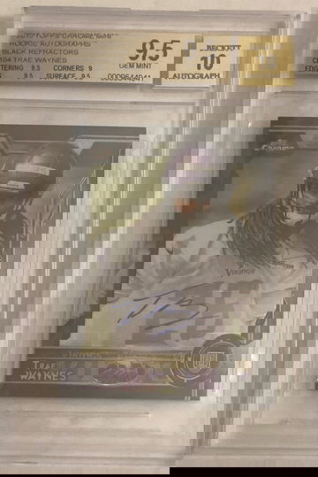 2015 Topps Chrome Trae Waynes Rookie Auto Mini Black Refractor  BGS 9.5