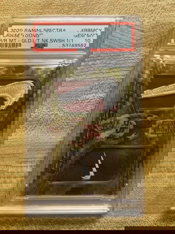 2020 Panini Spectra Chase Young Rising Rookie Gold Nike Swoosh 1/1 PSA 10 Gem Mint 