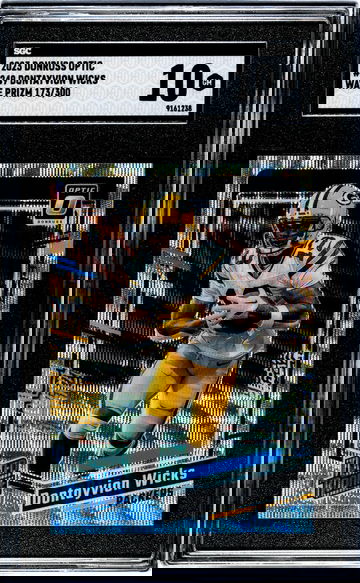 2023 Panini Donruss Optic Wave Prizm Dontayvion Wicks #249 RC /300 SGC 10