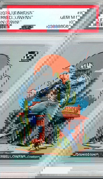 2024 PANINI DONRUSS DOWNTOWN! TERRELL OWENS #8 DALLAS COWBOYS HOF PSA 10 GEM MT