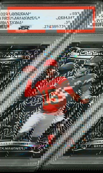 2024 PANINI OBSIDIAN #93 PATRICK MAHOMES II INTERNATIONAL PSA 10 GEM MINT