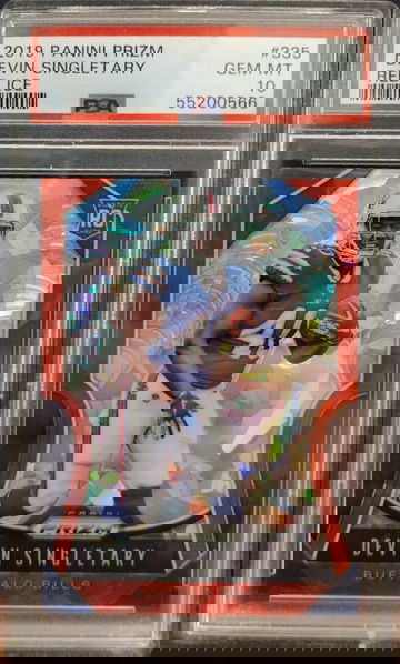 2019 Panini Prizm Football Devin Singletary Red Ice PSA 10 RC