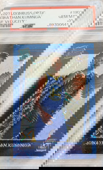 Jonathan Kuminga 2021 Donruss Optic Blue Velocity Psa 10 Gem Mint
