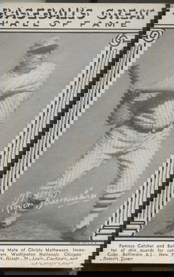 1948 Baseball's Great Hall of Fame Exhibit Roger Bresnahan New York Giants