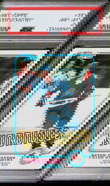 1981 TOPPS PETER STASTNY ROOKIE RC #39 PSA 8