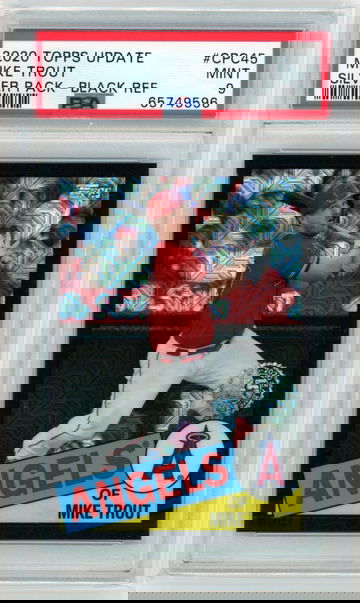 2020 Topps Update Silver Pack #CPC45 Mike Trout Black Refractor PSA 9 MINT!