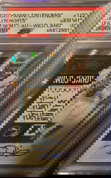 2020 Panini Contenders Jalen Hurts Wild Card Rookie Ticket PSA 10