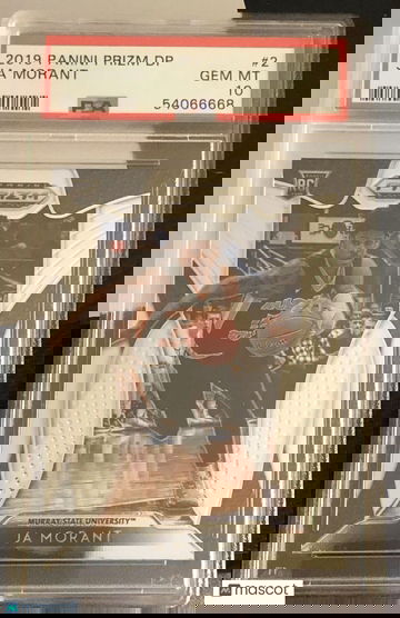 Ja Morant 2019 Panini Prizm Draft Picks #2 PSA 10 Gem Mint Rookie Card Grizzlies