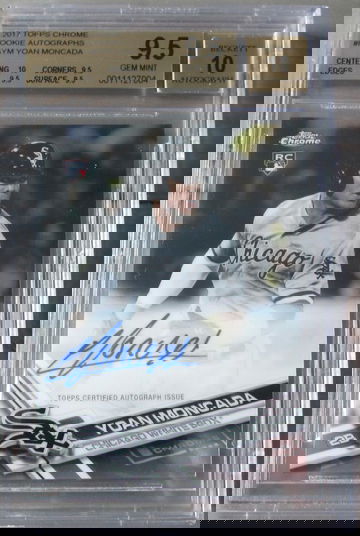 Yoan Moncada RC 2017 Topps Chrome Rookie Autograph #RAYM BGS 9.5