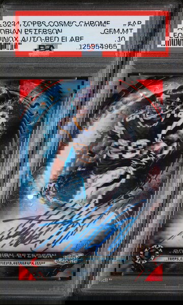 2024 Topps Cosmic Chrome Equinox Autographs Red Flare Adrian Peterson #AP /5 PSA 10