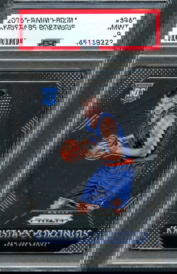 2015 Prizm KRISTAPS PORZINGIS RC #348 PSA 9