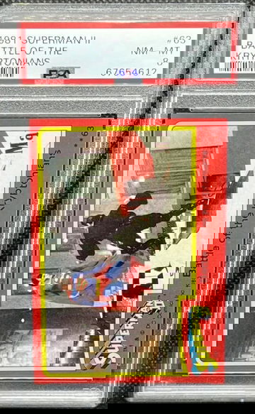 1981 Superman II 2 Battle of the Kryptonians #63 DC Comics movie card PSA 8 Pop1