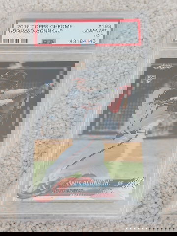 2018 topps chrome ronald acuna jr rookie psa 10