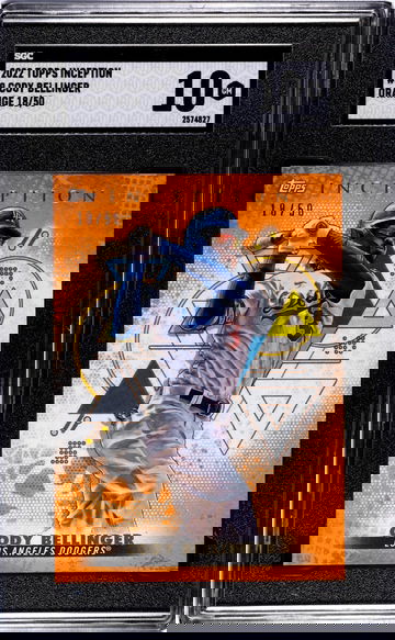 2022 Topps Inception Orange Cody Bellinger #9 /50 SGC 10